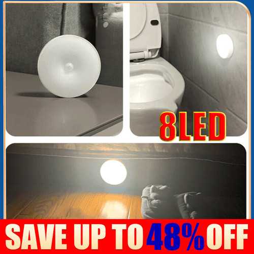 White 8led pir motion - 8led,