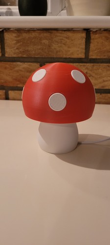 Printed mushroom lamp - 3d,