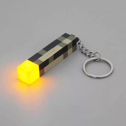 Keychain minecraft torch - minecraft,