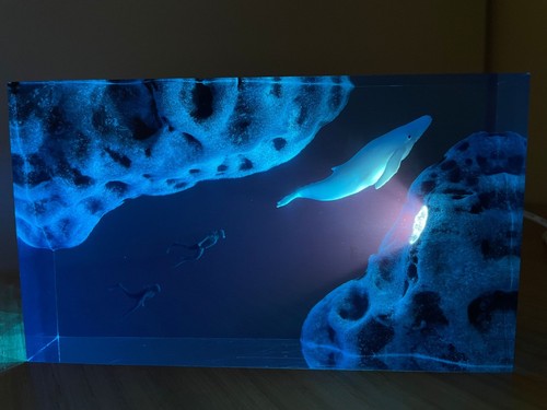 Whale resin bedroom night - bedroom,